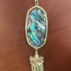 Kendra Scott Rayne Gold Necklace - Abalone Shell